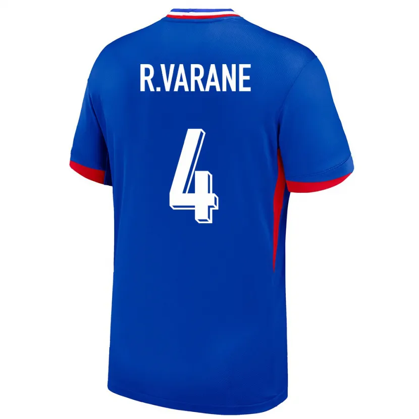 Danxen Niño Camiseta Francia Raphael Varane #4 Azul 1ª Equipación 24-26 La Camisa