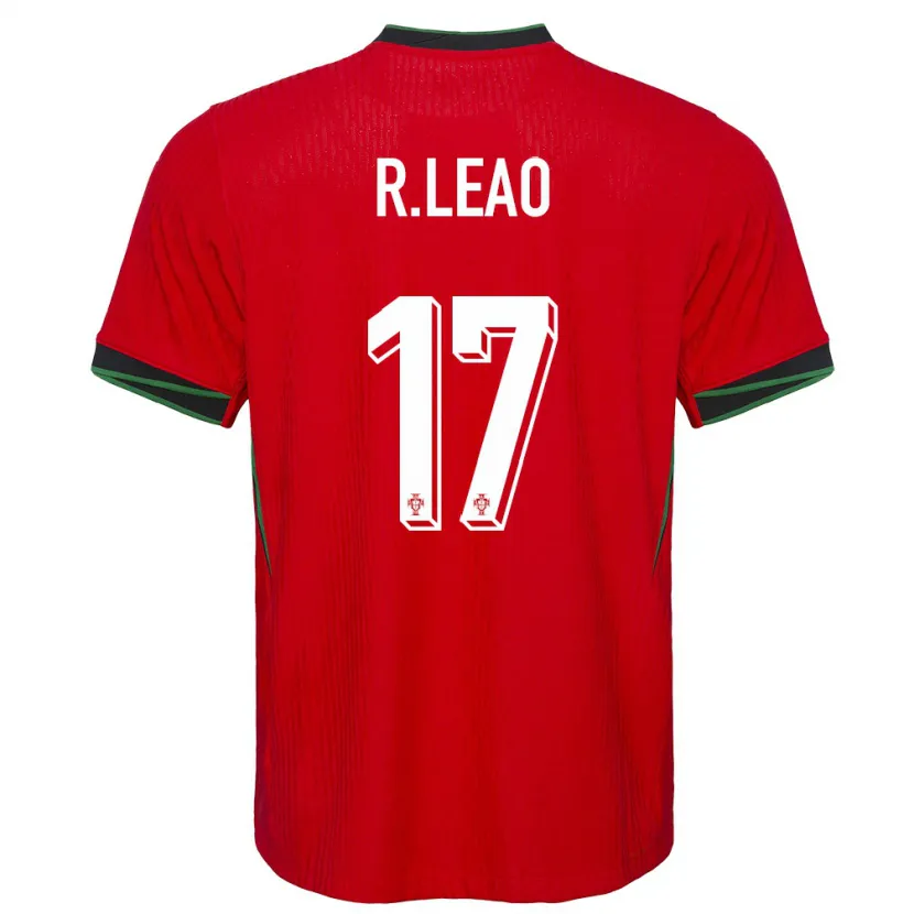 Danxen Niño Camiseta Portugal Rafael Leao #17 Rojo 1ª Equipación 24-26 La Camisa