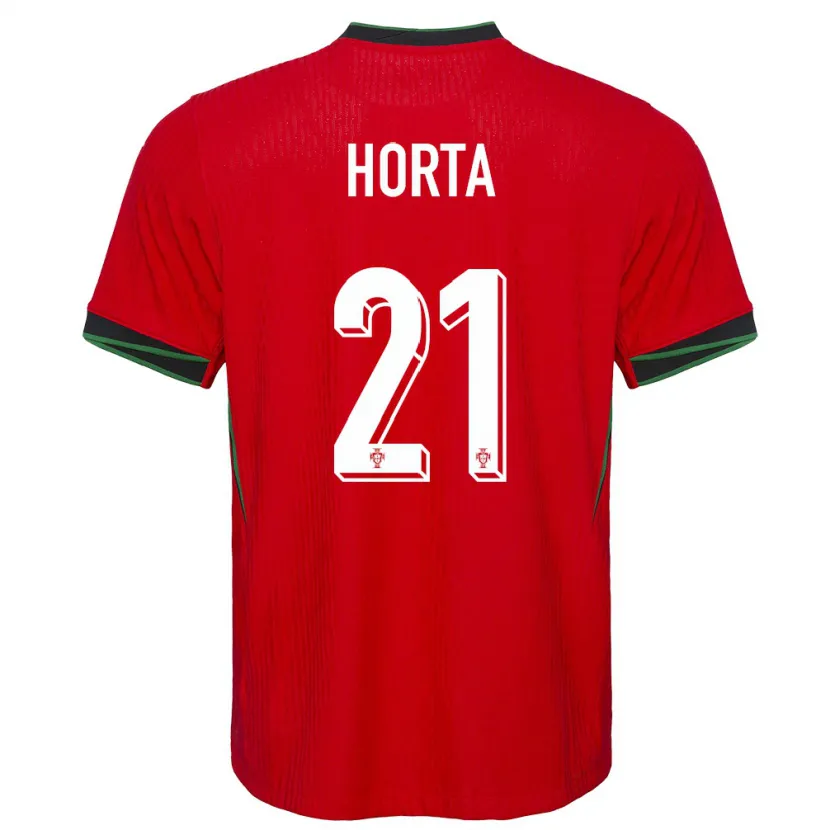 Danxen Niño Camiseta Portugal Ricardo Horta #21 Rojo 1ª Equipación 24-26 La Camisa