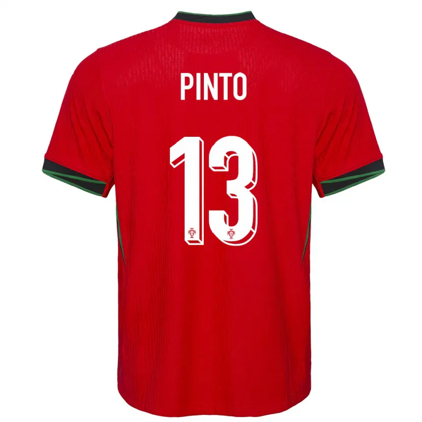 Danxen Niño Camiseta Portugal Fatima Pinto #13 Rojo 1ª Equipación 24-26 La Camisa