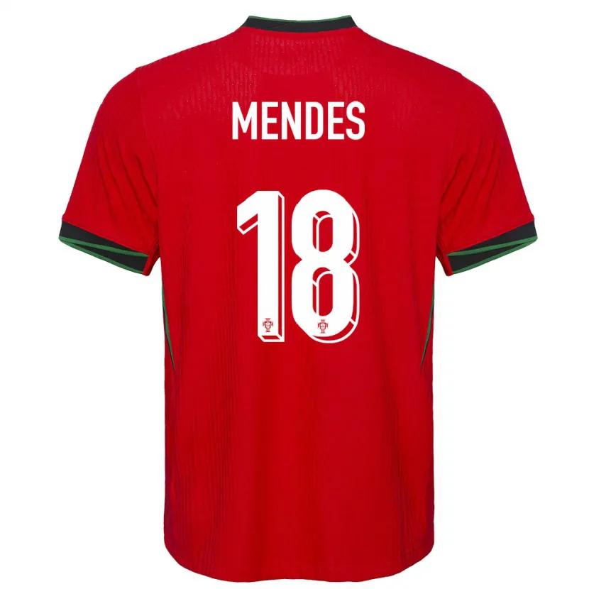 Danxen Niño Camiseta Portugal Carolina Mendes #18 Rojo 1ª Equipación 24-26 La Camisa