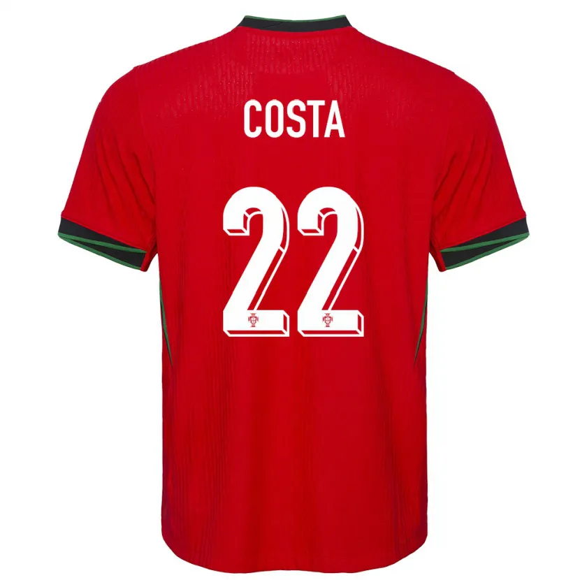 Danxen Niño Camiseta Portugal Rute Costa #22 Rojo 1ª Equipación 24-26 La Camisa