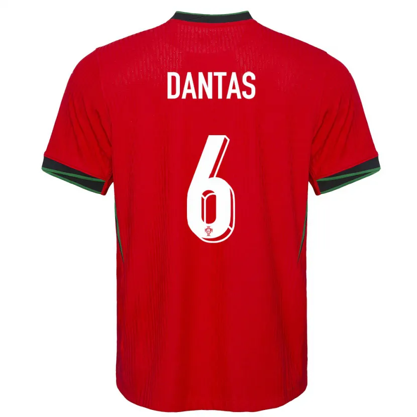 Danxen Niño Camiseta Portugal Tiago Dantas #6 Rojo 1ª Equipación 24-26 La Camisa