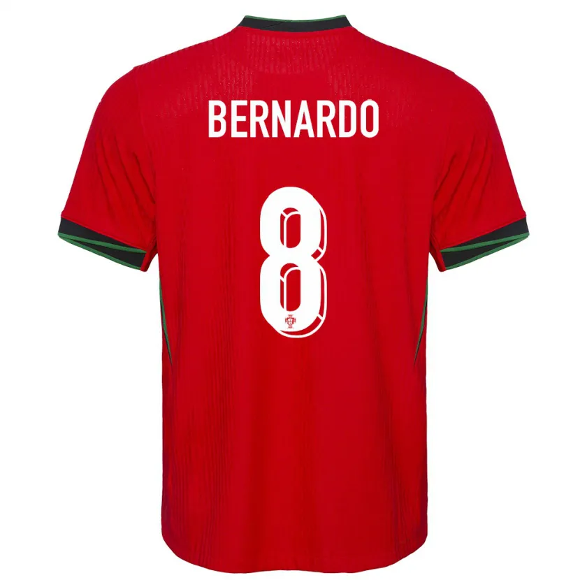 Danxen Niño Camiseta Portugal Paulo Bernardo #8 Rojo 1ª Equipación 24-26 La Camisa