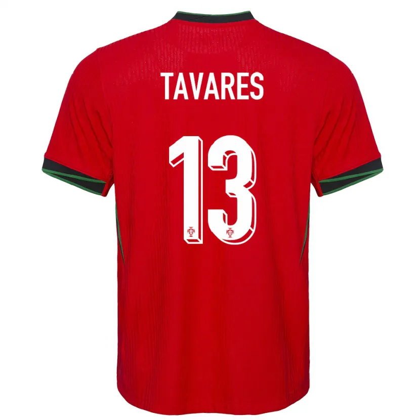 Danxen Niño Camiseta Portugal Nuno Tavares #13 Rojo 1ª Equipación 24-26 La Camisa