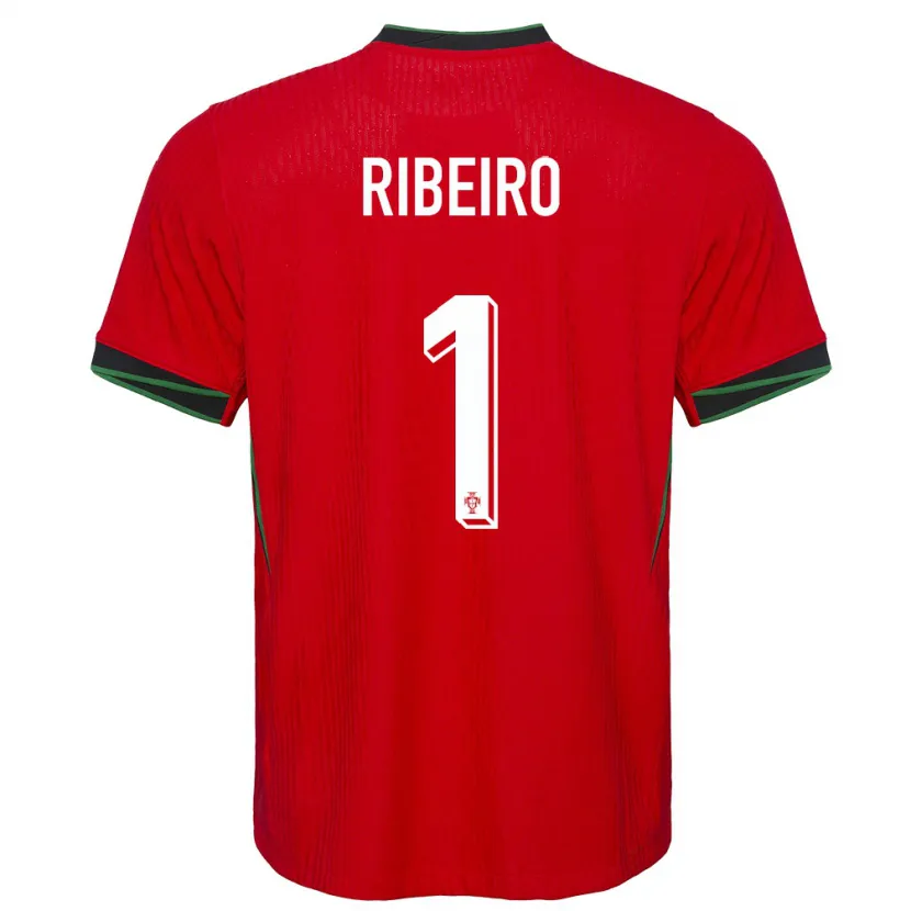 Danxen Niño Camiseta Portugal Goncalo Ribeiro #1 Rojo 1ª Equipación 24-26 La Camisa