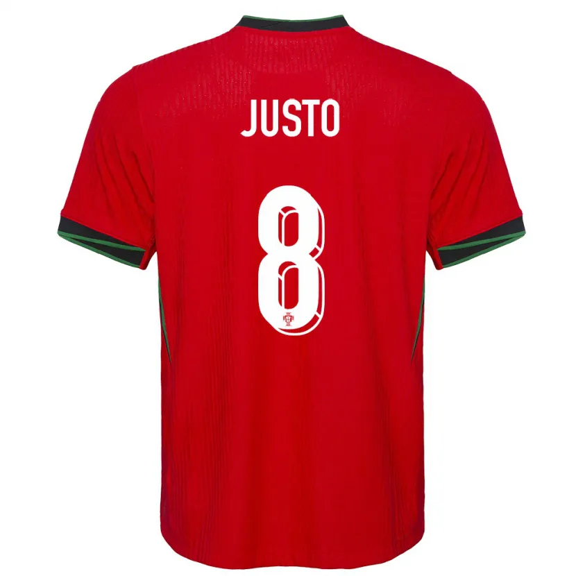 Danxen Niño Camiseta Portugal Samuel Justo #8 Rojo 1ª Equipación 24-26 La Camisa