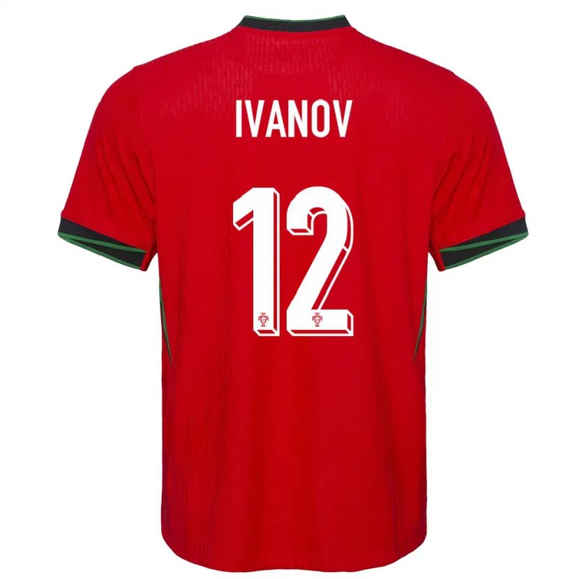 Danxen Niño Camiseta Portugal David Ivanov #12 Rojo 1ª Equipación 24-26 La Camisa