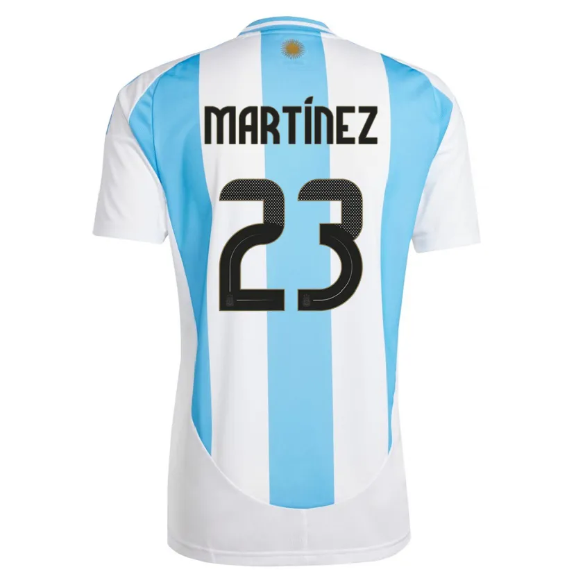 Danxen Niño Camiseta Argentina Emiliano Martinez #23 Blanco Azul 1ª Equipación 24-26 La Camisa