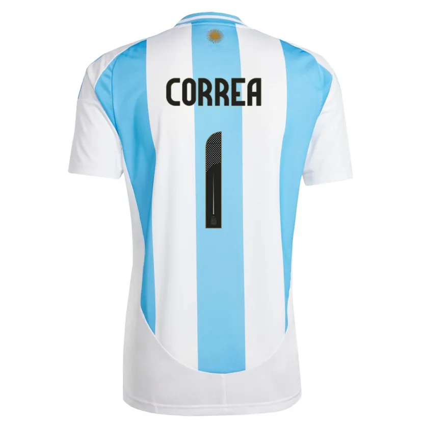 Danxen Niño Camiseta Argentina Vanina Correa #1 Blanco Azul 1ª Equipación 24-26 La Camisa