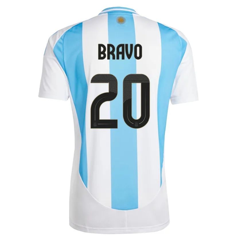 Danxen Niño Camiseta Argentina Ruth Bravo #20 Blanco Azul 1ª Equipación 24-26 La Camisa