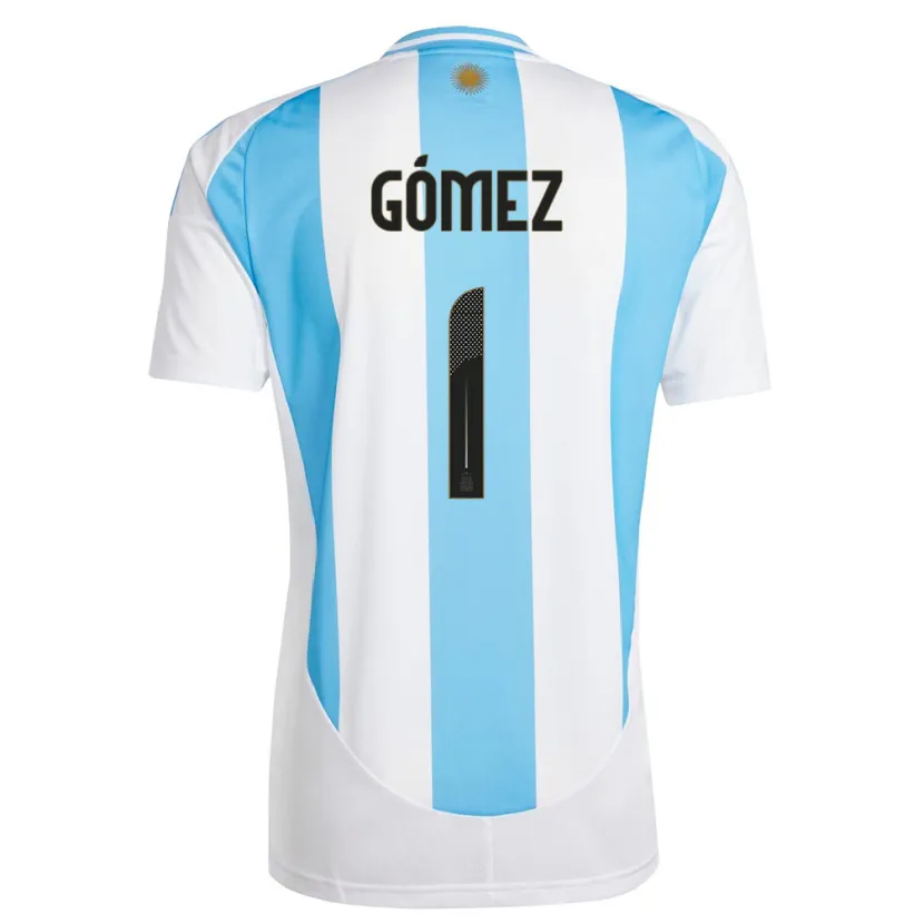 Danxen Niño Camiseta Argentina Francisco Gomez #1 Blanco Azul 1ª Equipación 24-26 La Camisa