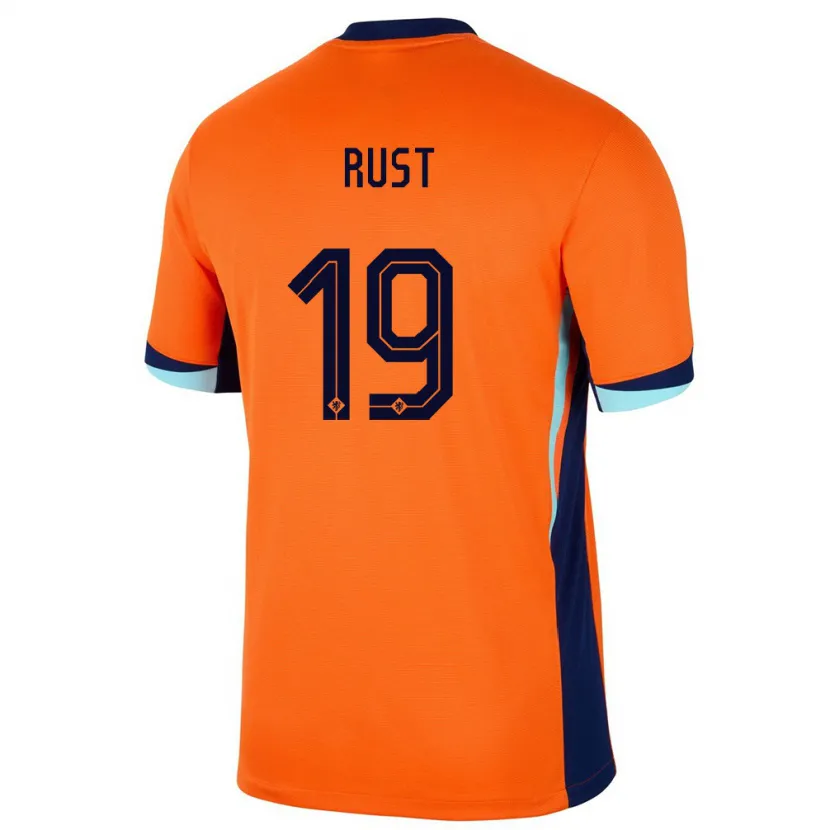 Danxen Niño Camiseta Países Bajos Fabiano Rust #19 Naranja 1ª Equipación 24-26 La Camisa