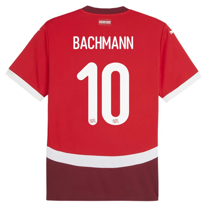 Danxen Niño Camiseta Suiza Ramona Bachmann #10 Rojo 1ª Equipación 24-26 La Camisa