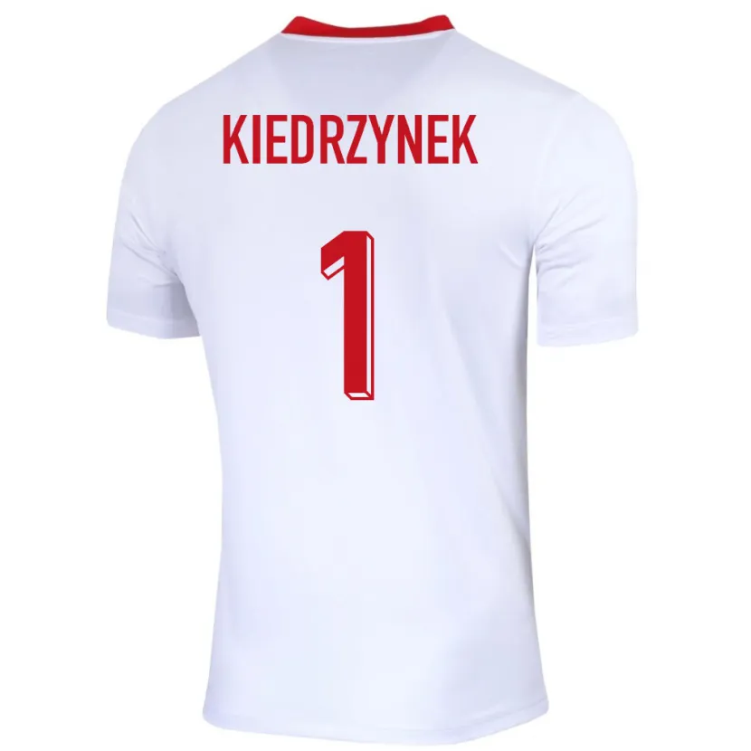 Danxen Niño Camiseta Polonia Katarzyna Kiedrzynek #1 Blanco 1ª Equipación 24-26 La Camisa