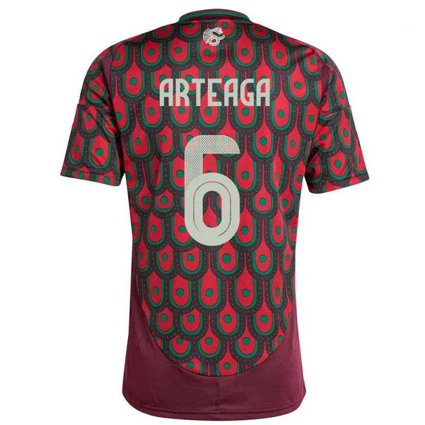 Danxen Niño Camiseta México Gerardo Arteaga #6 Granate 1ª Equipación 24-26 La Camisa