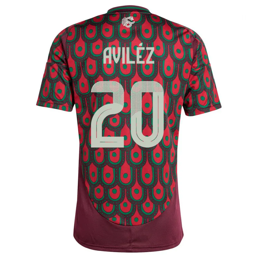 Danxen Niño Camiseta México Aylin Avilez #20 Granate 1ª Equipación 24-26 La Camisa