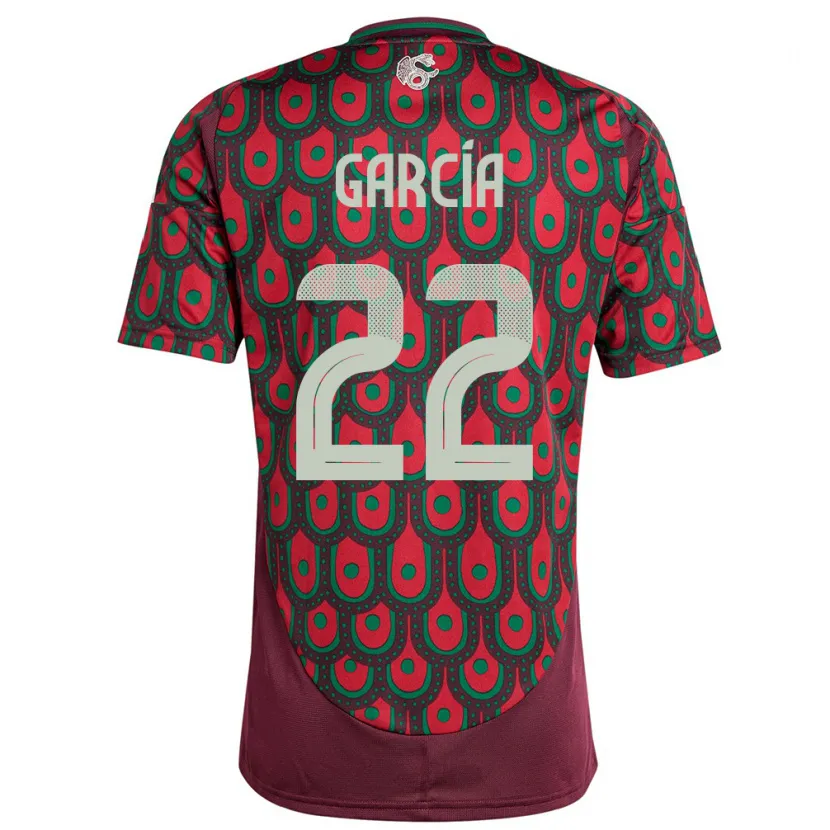 Danxen Niño Camiseta México Diana Garcia #22 Granate 1ª Equipación 24-26 La Camisa