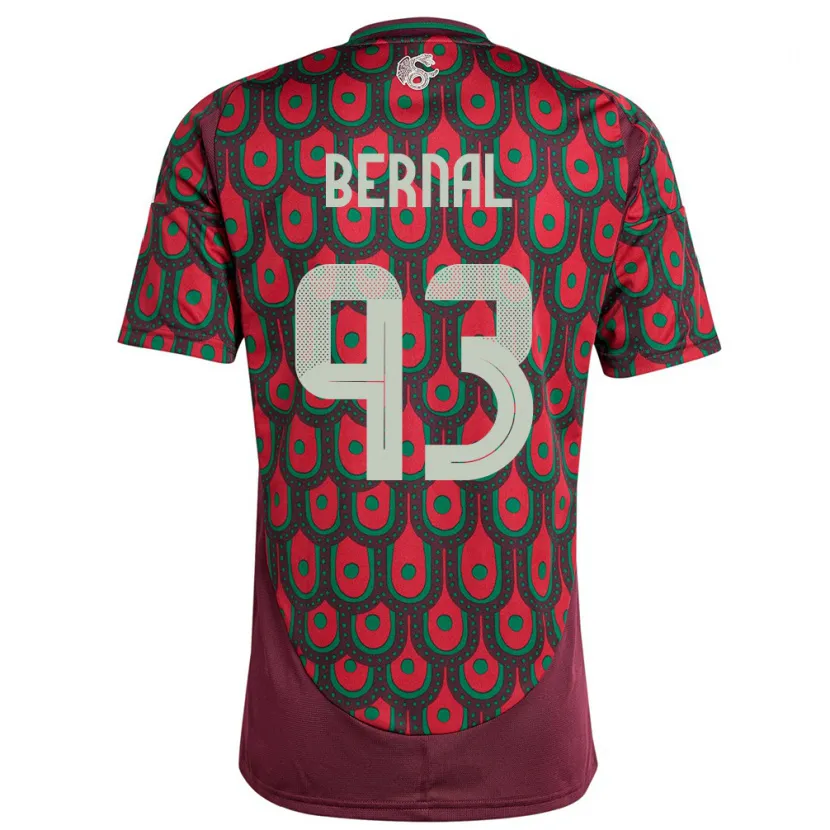 Danxen Niño Camiseta México Rebeca Bernal #93 Granate 1ª Equipación 24-26 La Camisa