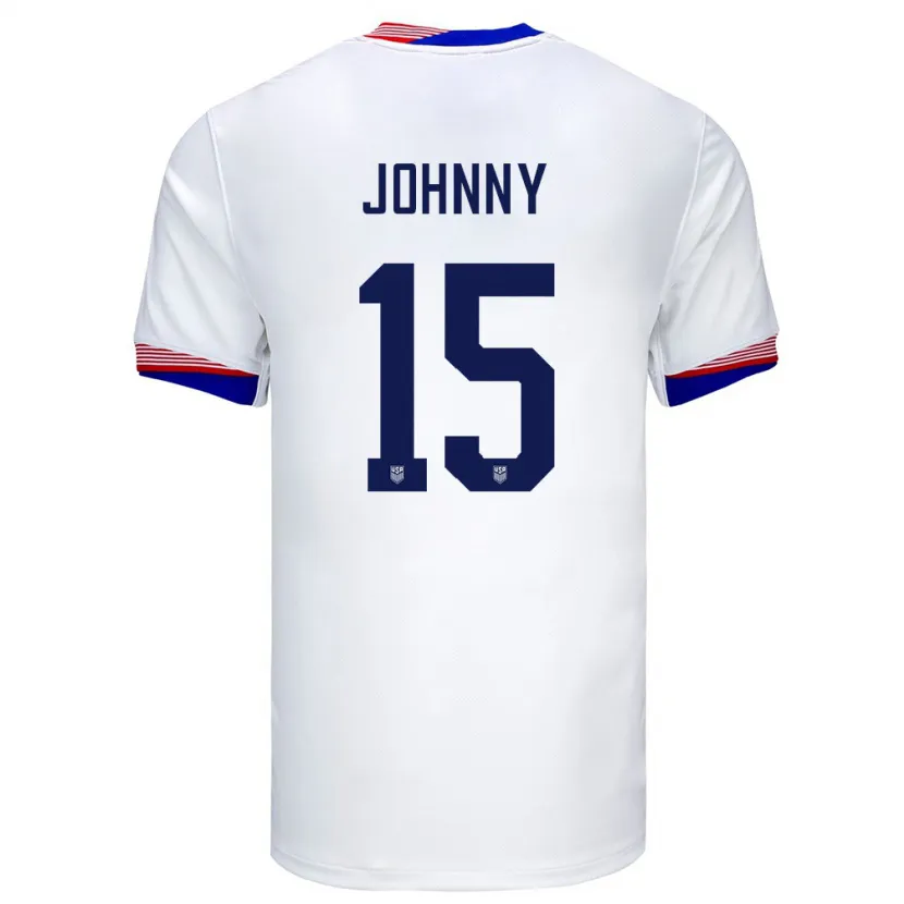 Danxen Niño Camiseta Estados Unidos Johnny #15 Blanco 1ª Equipación 24-26 La Camisa