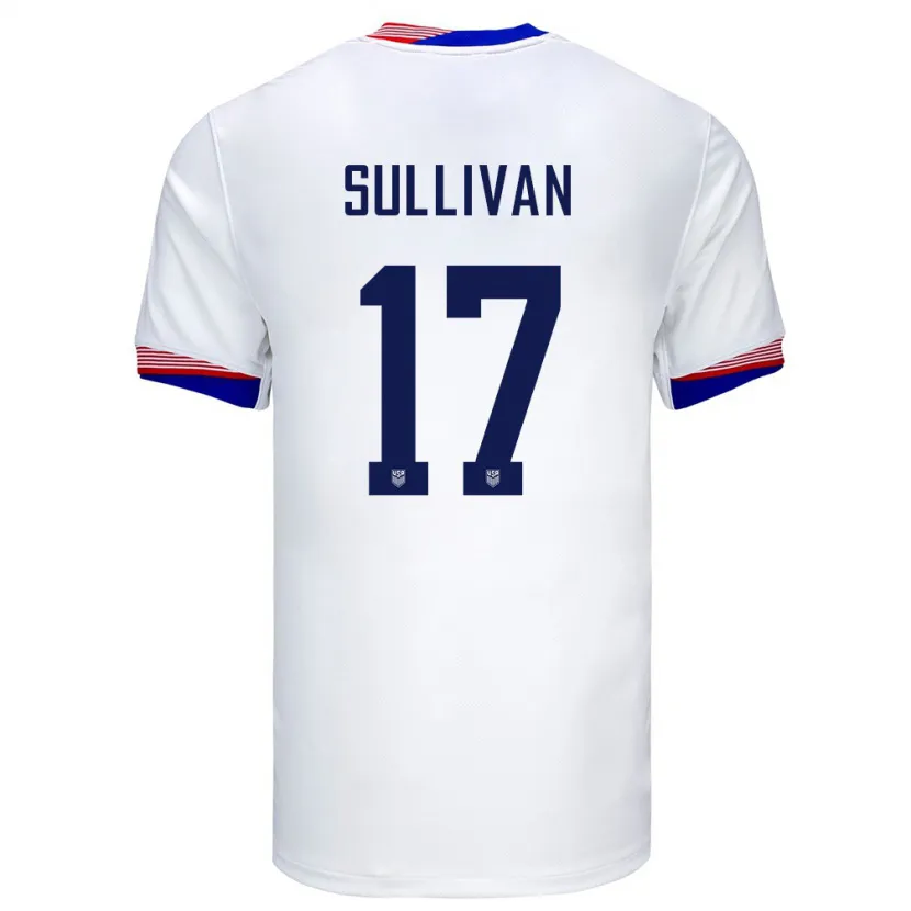 Danxen Niño Camiseta Estados Unidos Andi Sullivan #17 Blanco 1ª Equipación 24-26 La Camisa