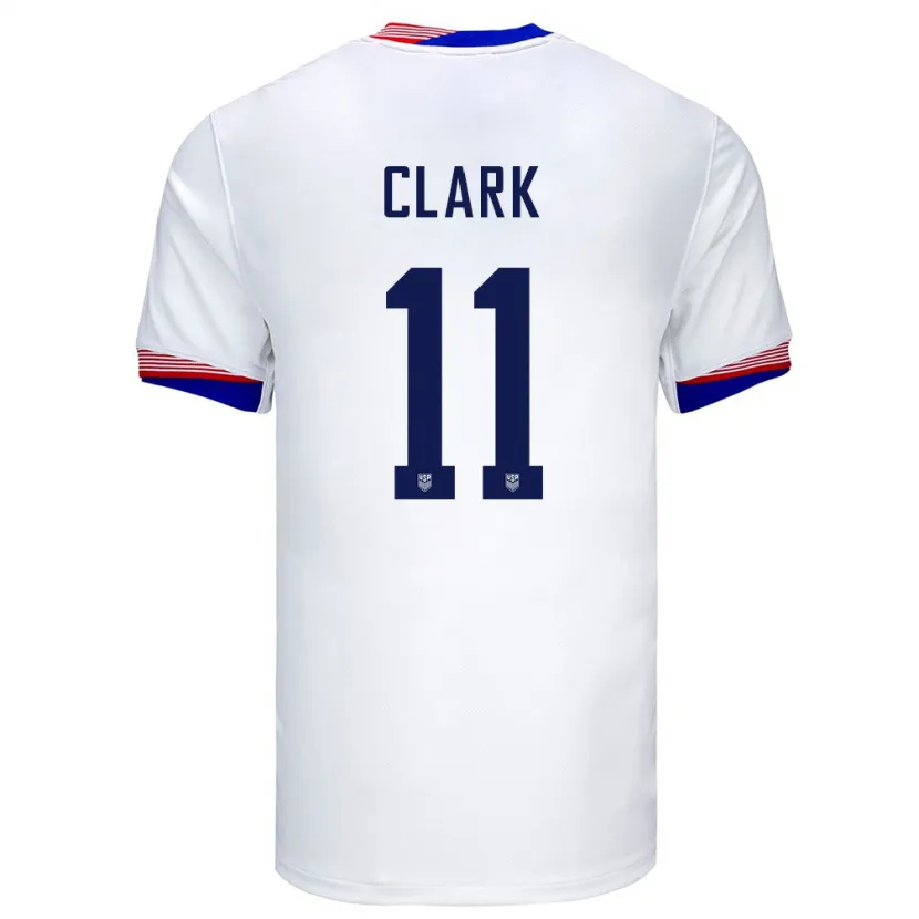 Danxen Niño Camiseta Estados Unidos Caden Clark #11 Blanco 1ª Equipación 24-26 La Camisa