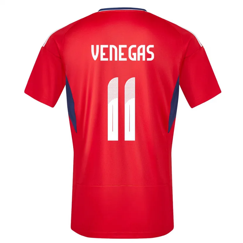 Danxen Niño Camiseta Costa Rica Johan Venegas #11 Rojo 1ª Equipación 24-26 La Camisa