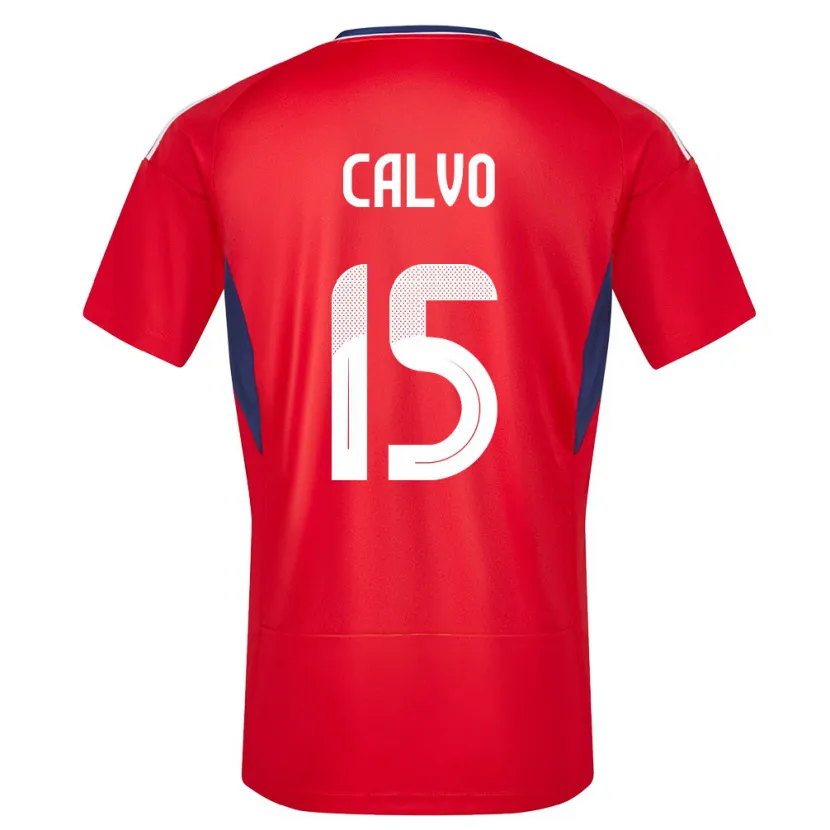 Danxen Niño Camiseta Costa Rica Francisco Calvo #15 Rojo 1ª Equipación 24-26 La Camisa