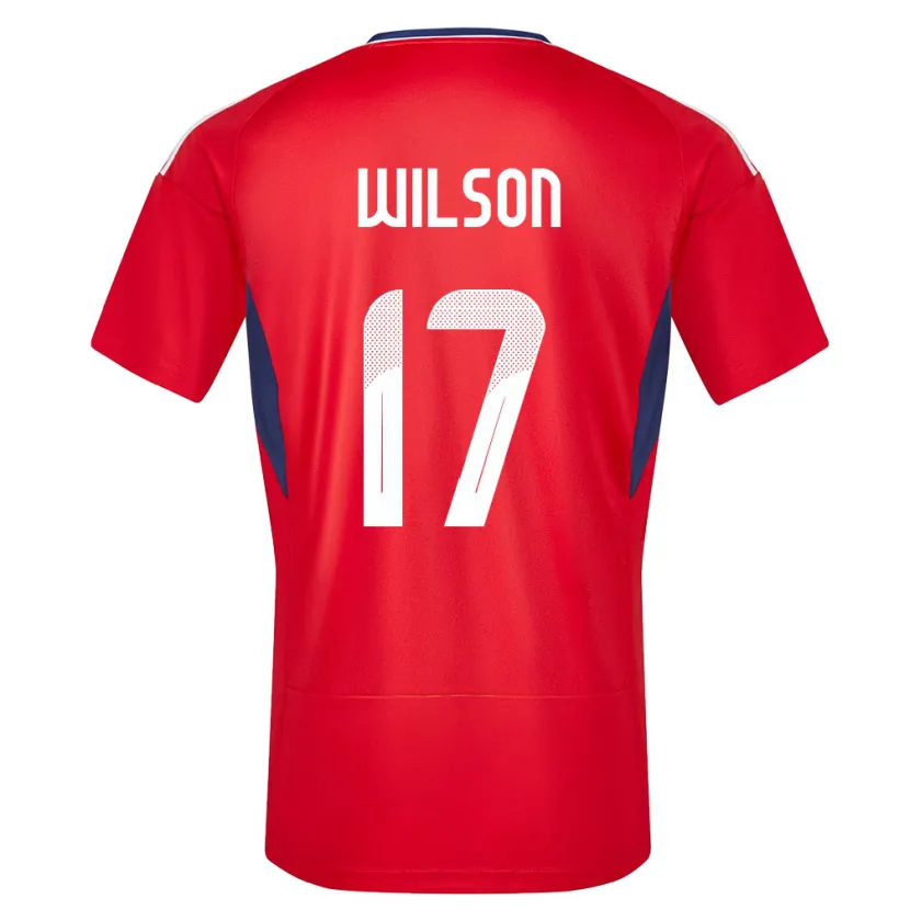 Danxen Niño Camiseta Costa Rica Roan Wilson #17 Rojo 1ª Equipación 24-26 La Camisa