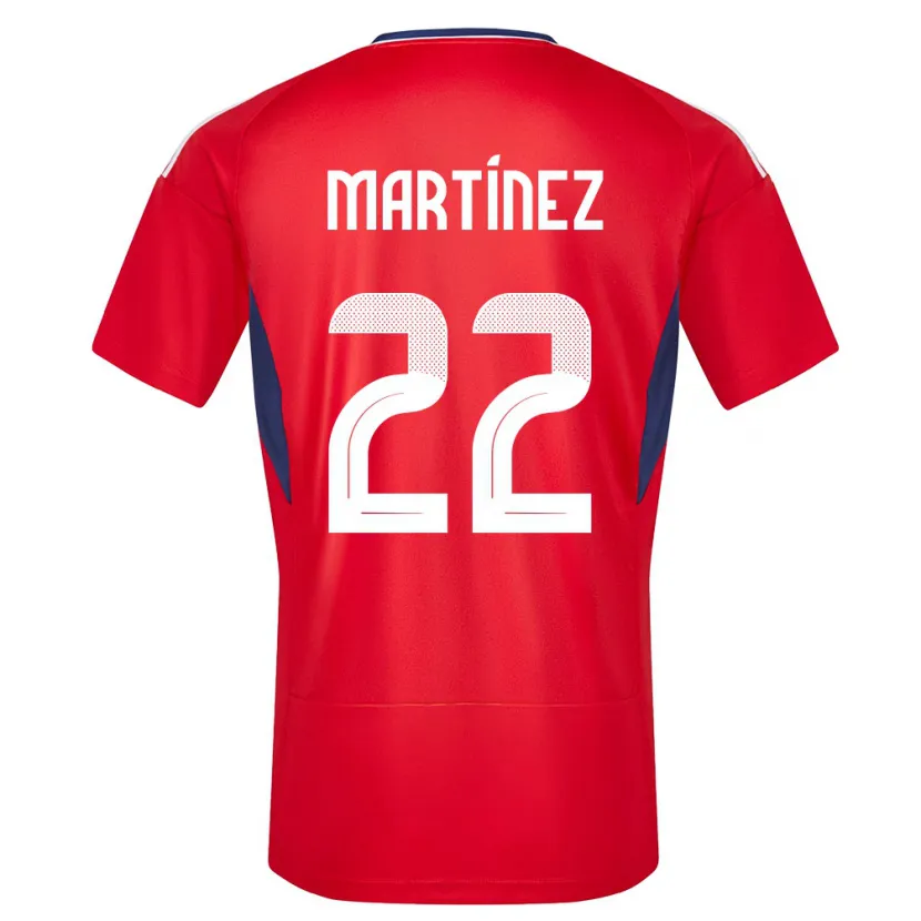 Danxen Niño Camiseta Costa Rica Carlos Martinez #22 Rojo 1ª Equipación 24-26 La Camisa