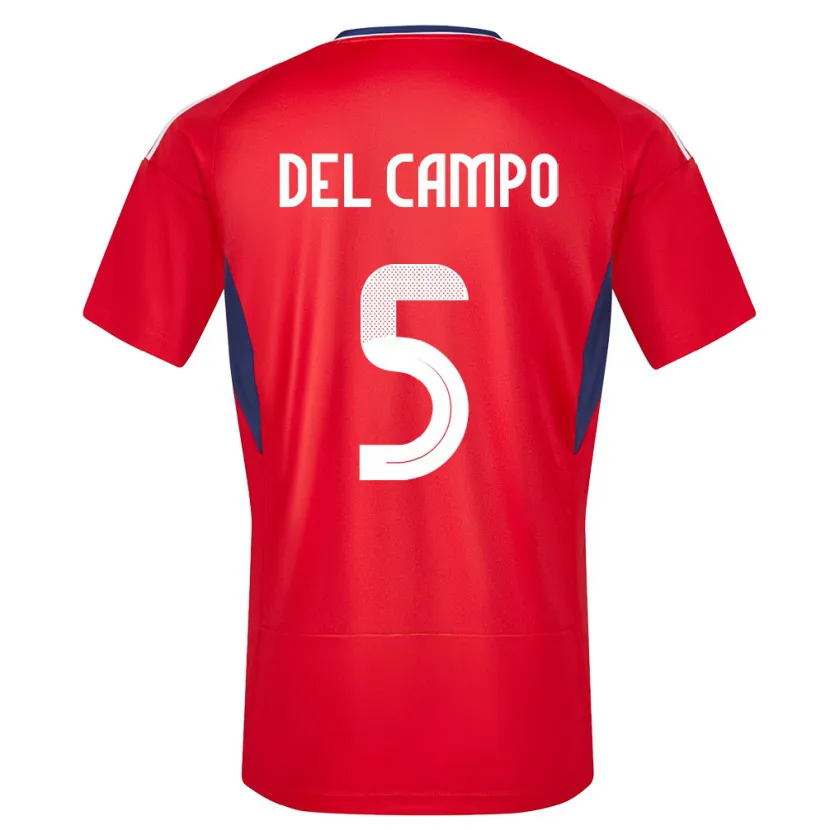 Danxen Niño Camiseta Costa Rica Valeria Del Campo #5 Rojo 1ª Equipación 24-26 La Camisa
