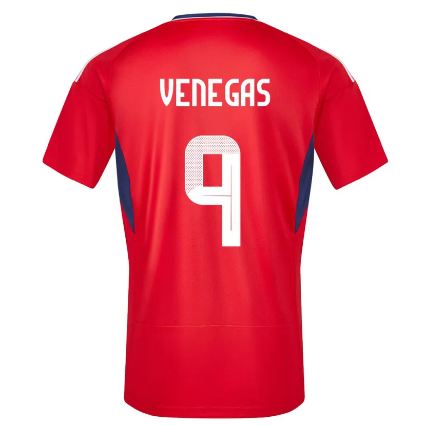 Danxen Niño Camiseta Costa Rica Carolina Venegas #9 Rojo 1ª Equipación 24-26 La Camisa