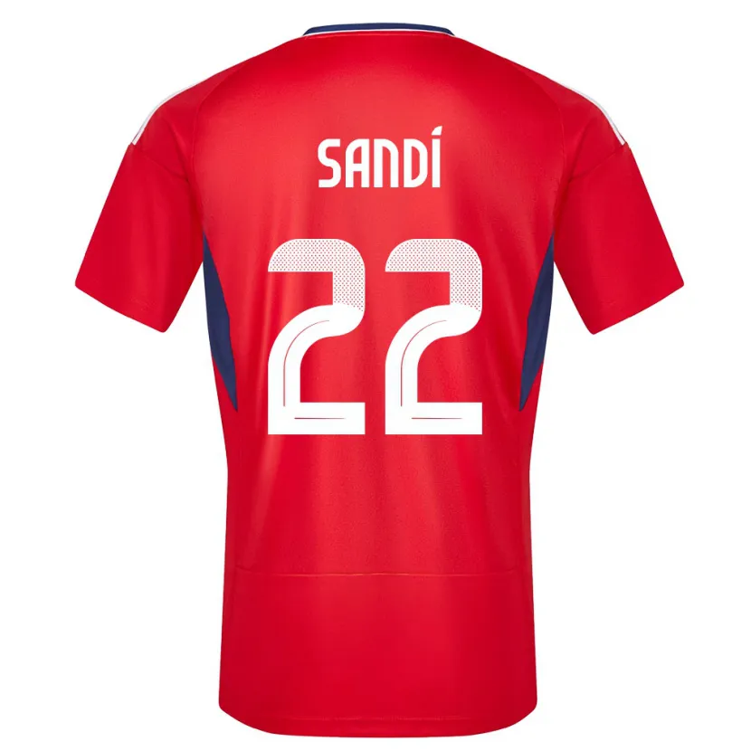 Danxen Niño Camiseta Costa Rica Cristel Sandi #22 Rojo 1ª Equipación 24-26 La Camisa