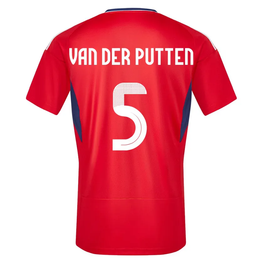 Danxen Niño Camiseta Costa Rica Santiago Van Der Putten #5 Rojo 1ª Equipación 24-26 La Camisa