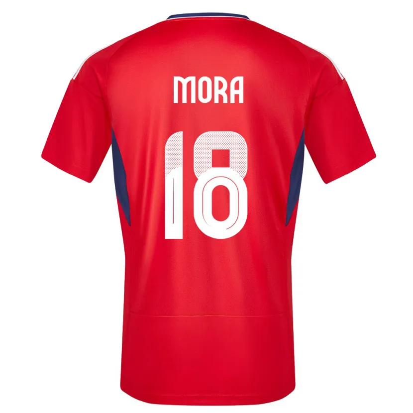 Danxen Niño Camiseta Costa Rica Bayron Mora #18 Rojo 1ª Equipación 24-26 La Camisa