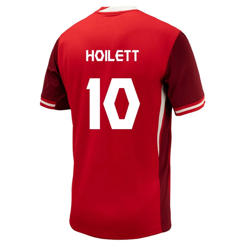 Danxen Niño Camiseta Canadá David Junior Hoilett #10 Rojo 1ª Equipación 24-26 La Camisa