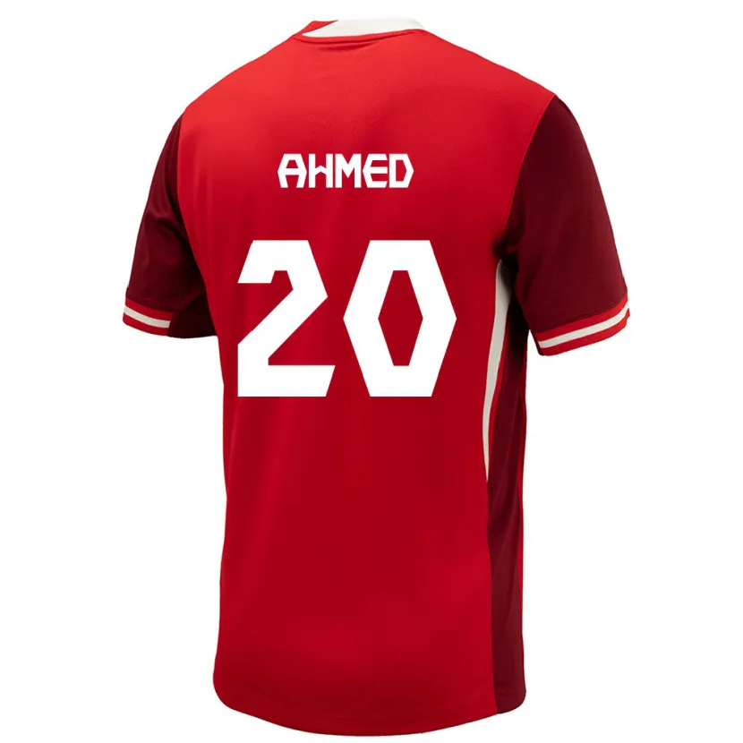 Danxen Niño Camiseta Canadá Ali Ahmed #20 Rojo 1ª Equipación 24-26 La Camisa