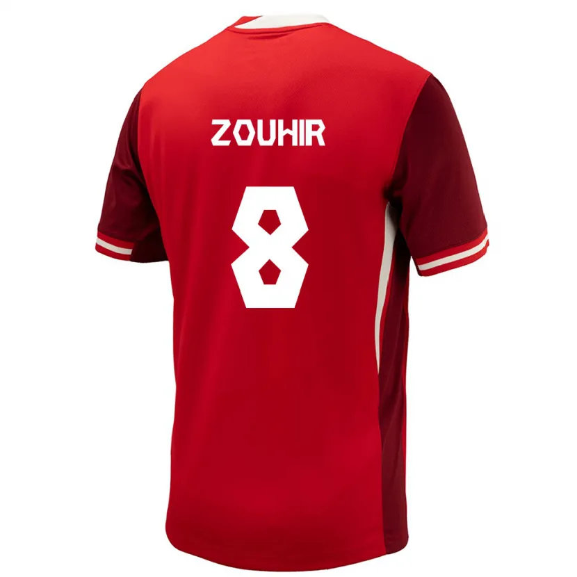 Danxen Niño Camiseta Canadá Rida Zouhir #8 Rojo 1ª Equipación 24-26 La Camisa