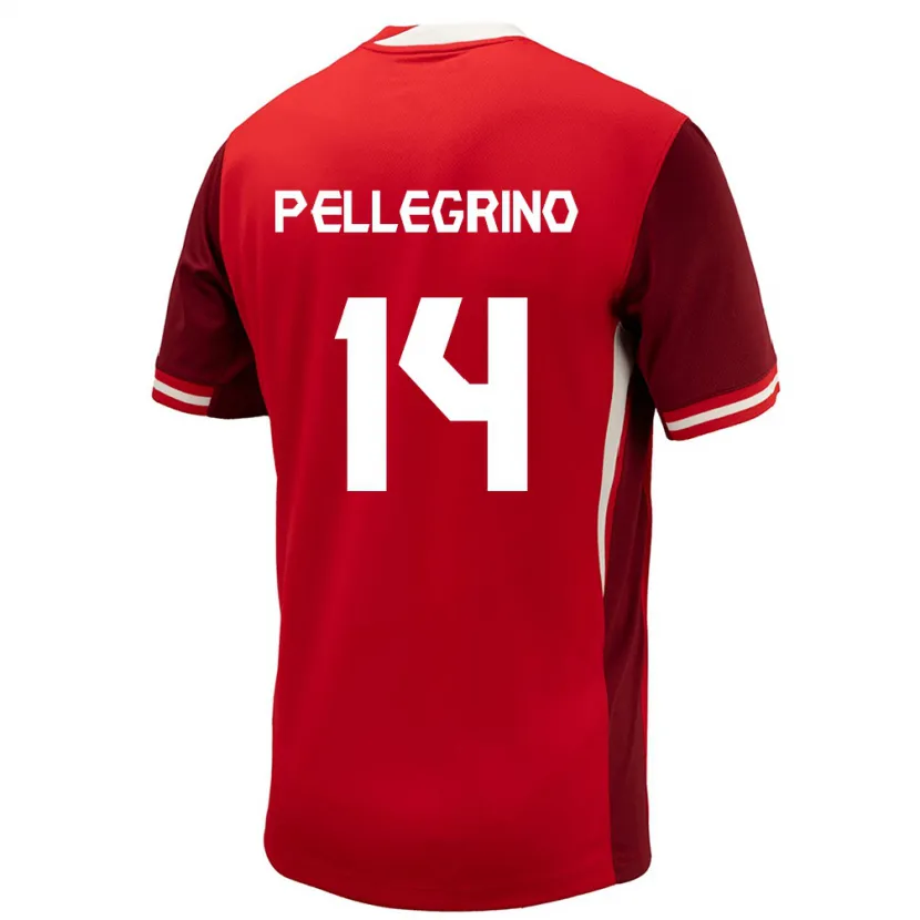 Danxen Niño Camiseta Canadá Gabriel Pellegrino #14 Rojo 1ª Equipación 24-26 La Camisa