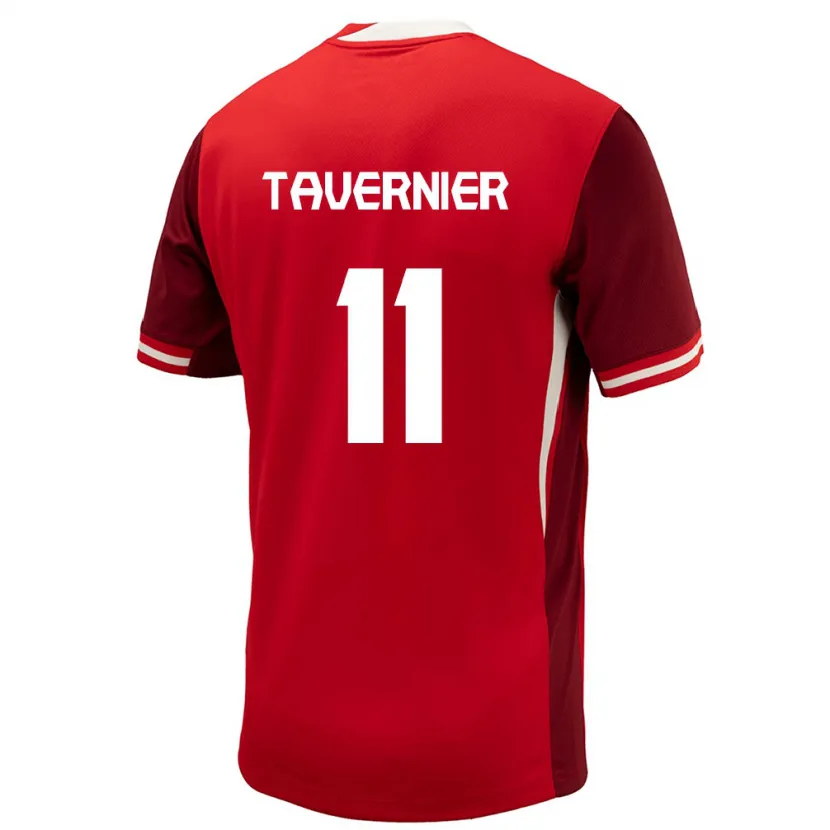 Danxen Niño Camiseta Canadá Kevaughn Tavernier #11 Rojo 1ª Equipación 24-26 La Camisa