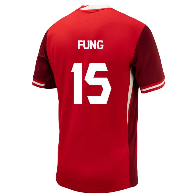 Danxen Niño Camiseta Canadá Victor Fung #15 Rojo 1ª Equipación 24-26 La Camisa