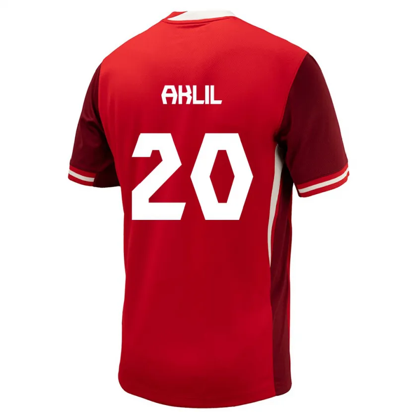 Danxen Niño Camiseta Canadá Lino Aklil #20 Rojo 1ª Equipación 24-26 La Camisa