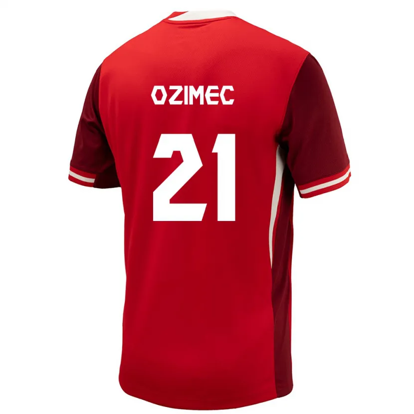 Danxen Niño Camiseta Canadá Lucas Ozimec #21 Rojo 1ª Equipación 24-26 La Camisa