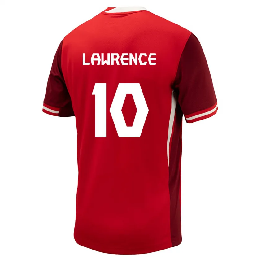 Danxen Niño Camiseta Canadá Ashley Lawrence #10 Rojo 1ª Equipación 24-26 La Camisa