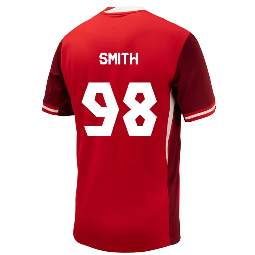 Danxen Niño Camiseta Canadá Olivia Smith #98 Rojo 1ª Equipación 24-26 La Camisa