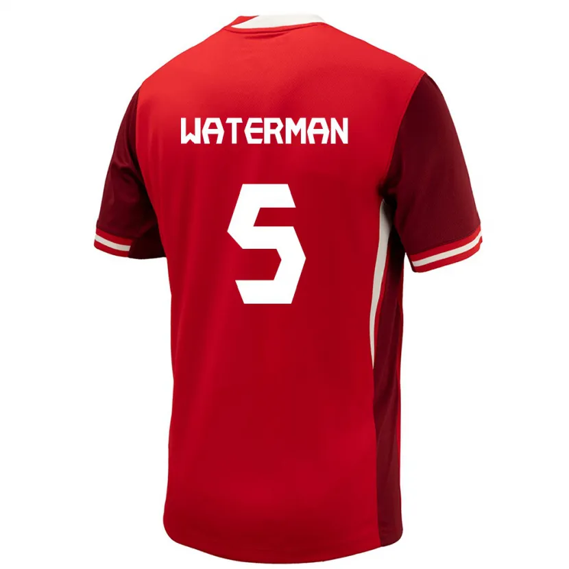 Danxen Niño Camiseta Canadá Joel Waterman #5 Rojo 1ª Equipación 24-26 La Camisa
