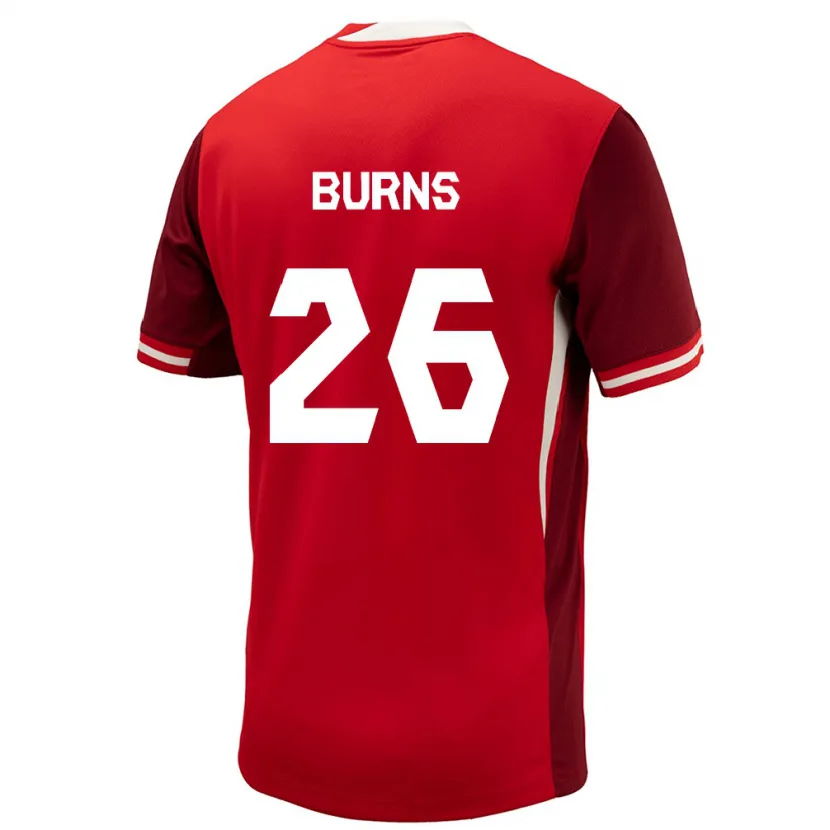 Danxen Niño Camiseta Canadá Zoe Burns #26 Rojo 1ª Equipación 24-26 La Camisa