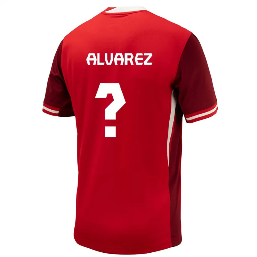 Danxen Niño Camiseta Canadá Jordan Alvarez #0 Rojo 1ª Equipación 24-26 La Camisa