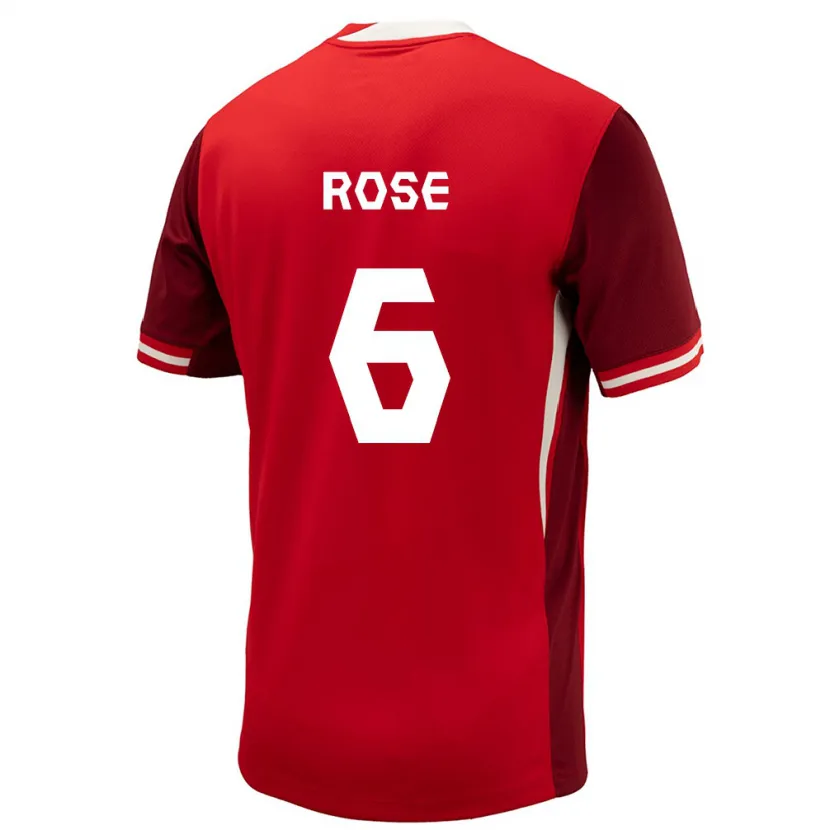 Danxen Niño Camiseta Canadá Deanne Rose #6 Rojo 1ª Equipación 24-26 La Camisa