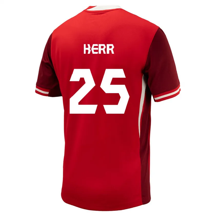 Danxen Niño Camiseta Canadá Devon Kerr #25 Rojo 1ª Equipación 24-26 La Camisa